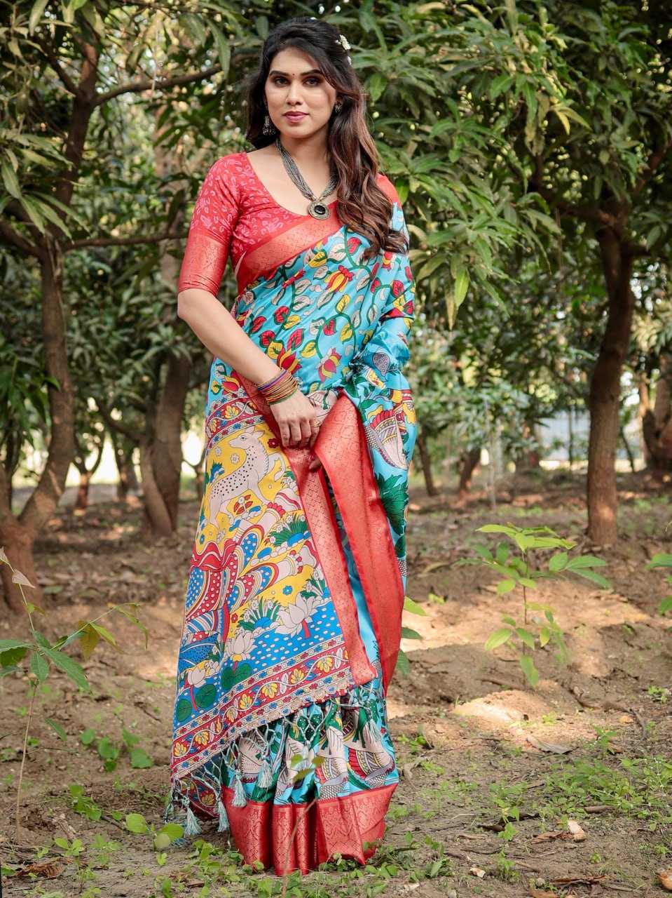 Traditional Blue Pure Silk Saree
