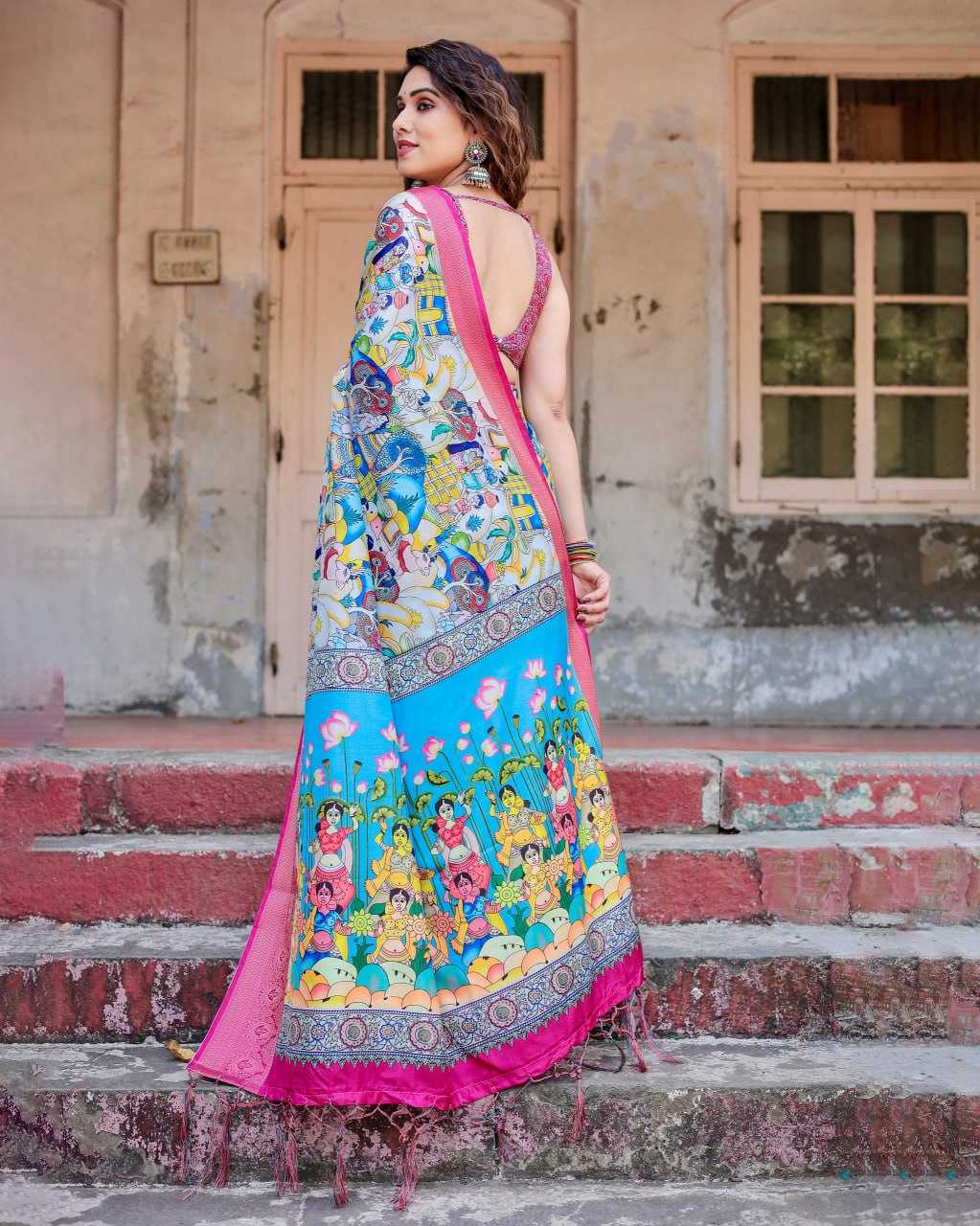 Elegant Multi Pure Silk Saree