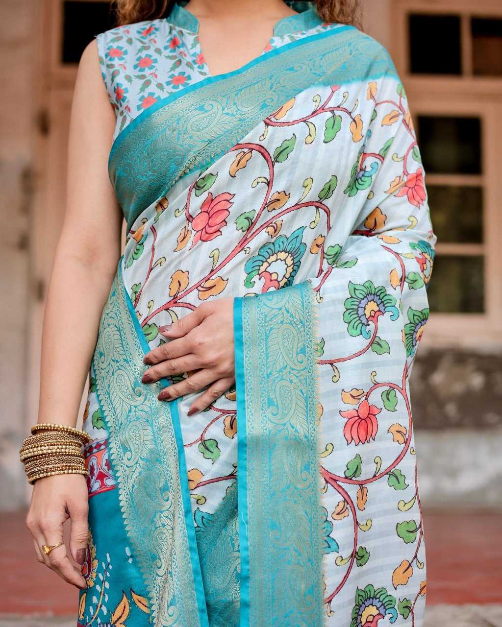 Chic Pure Silk Saree with Digital Print All Over