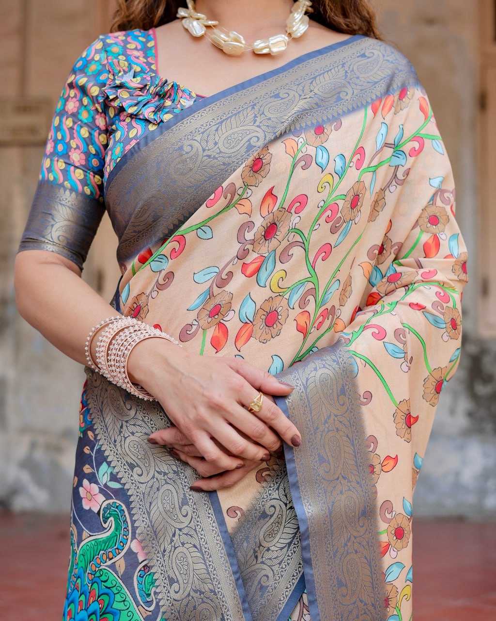 Elegant Brown Pure Silk Saree