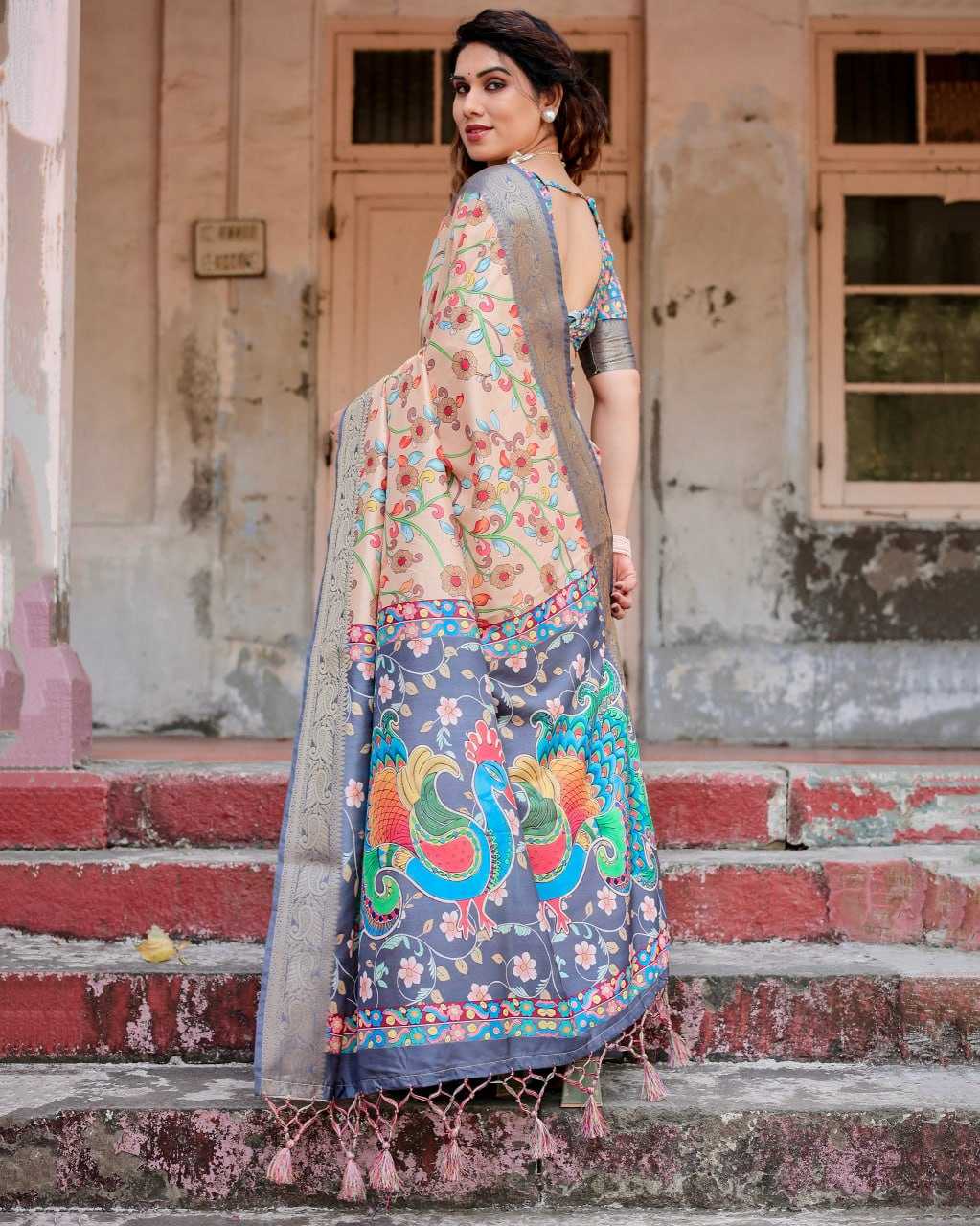 Elegant Brown Pure Silk Saree