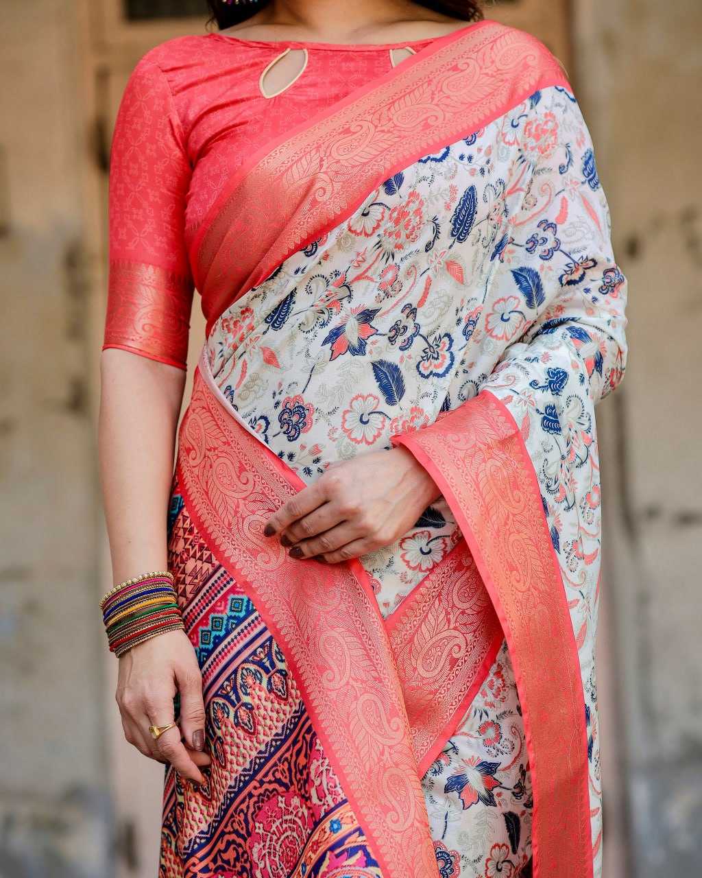 Stylish Pure Silk Saree with Rich Pallu