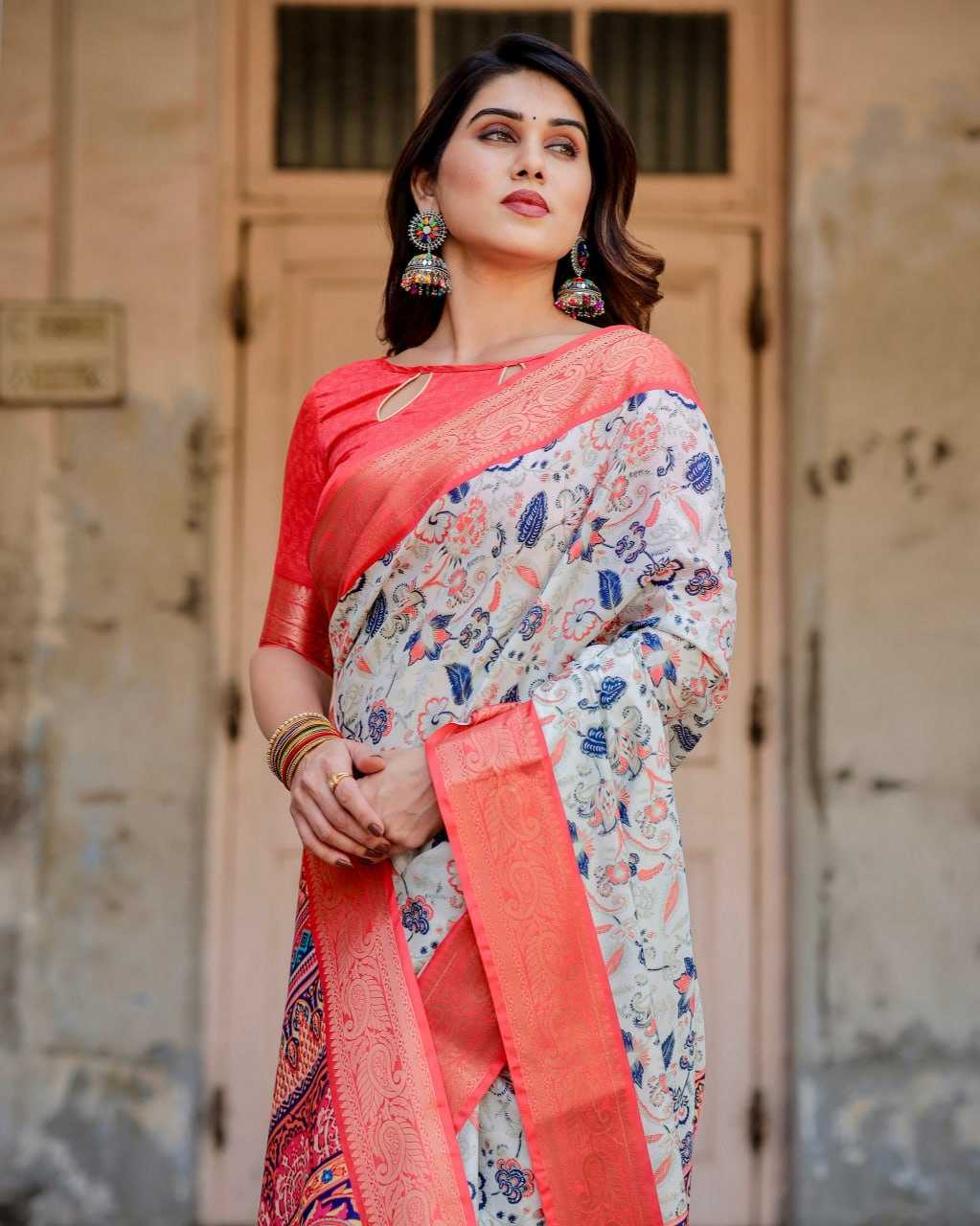 Stylish Pure Silk Saree with Rich Pallu