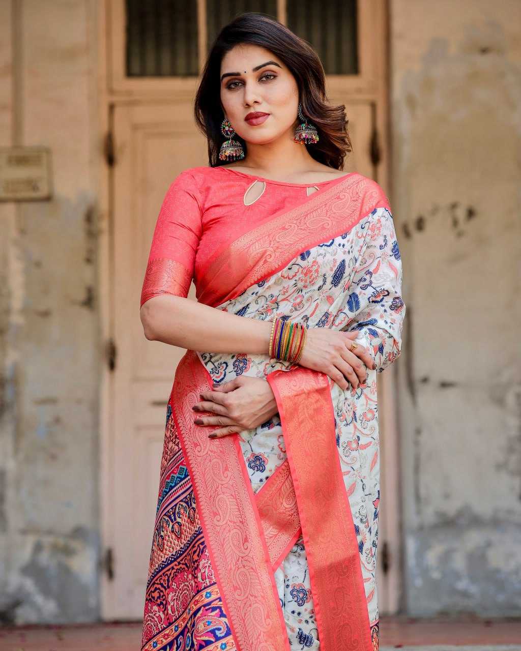 Stylish Pure Silk Saree with Rich Pallu