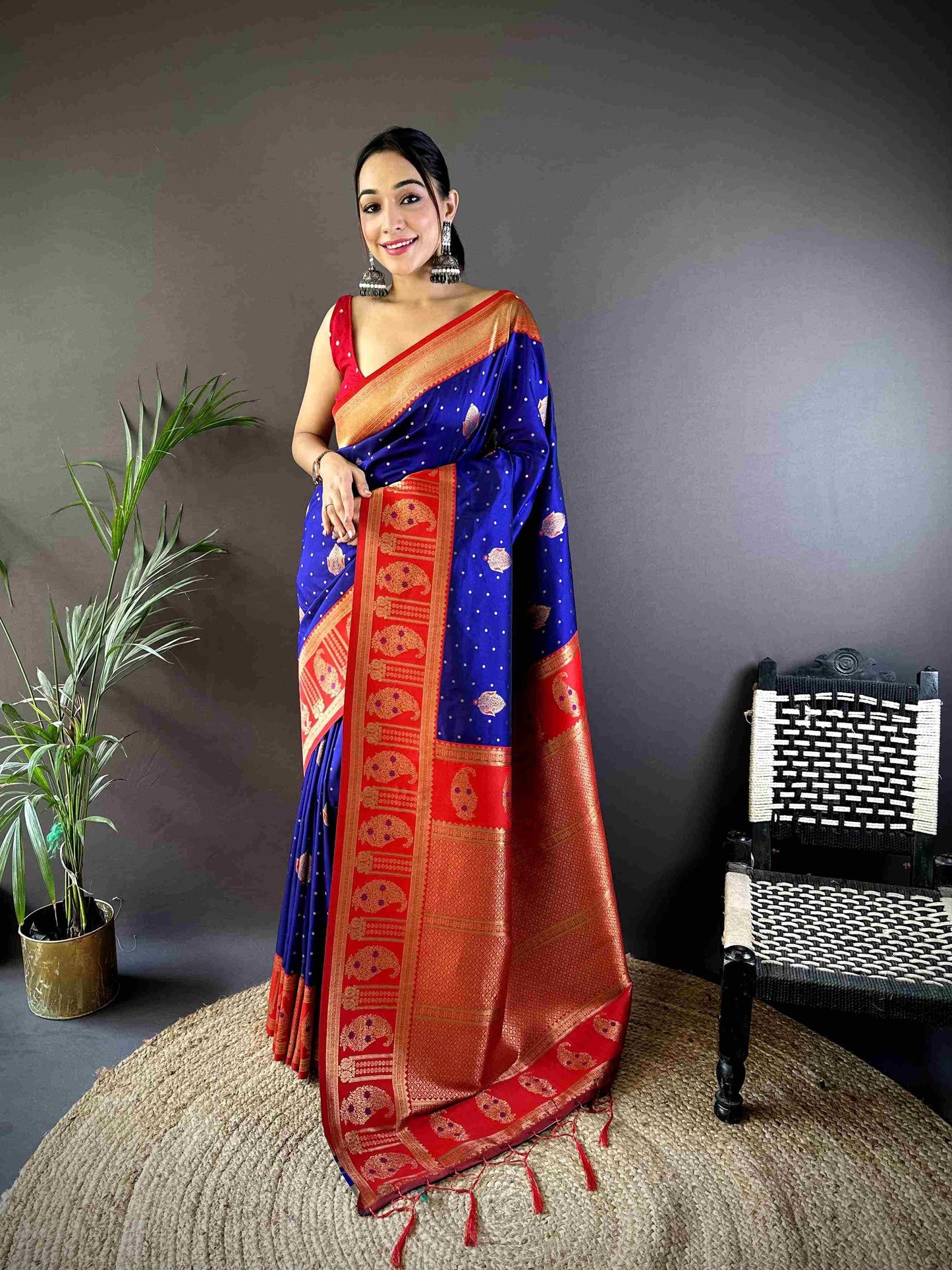 Light Blue Soft Banarasi Silk Saree