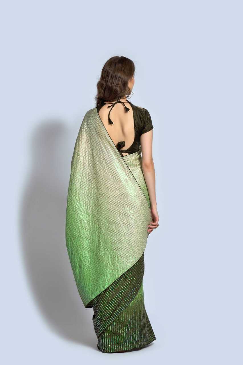 Vichitra Silk Saree with Sequin Embroidery