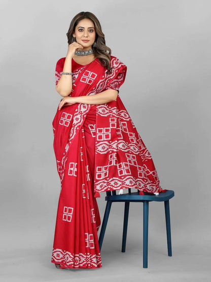 Stylish Hand Wax Batik Saree