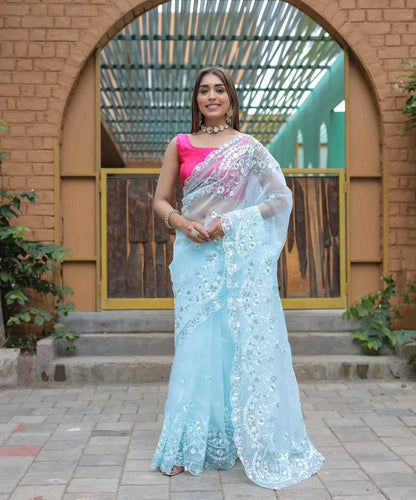 Traditional Organza Saree