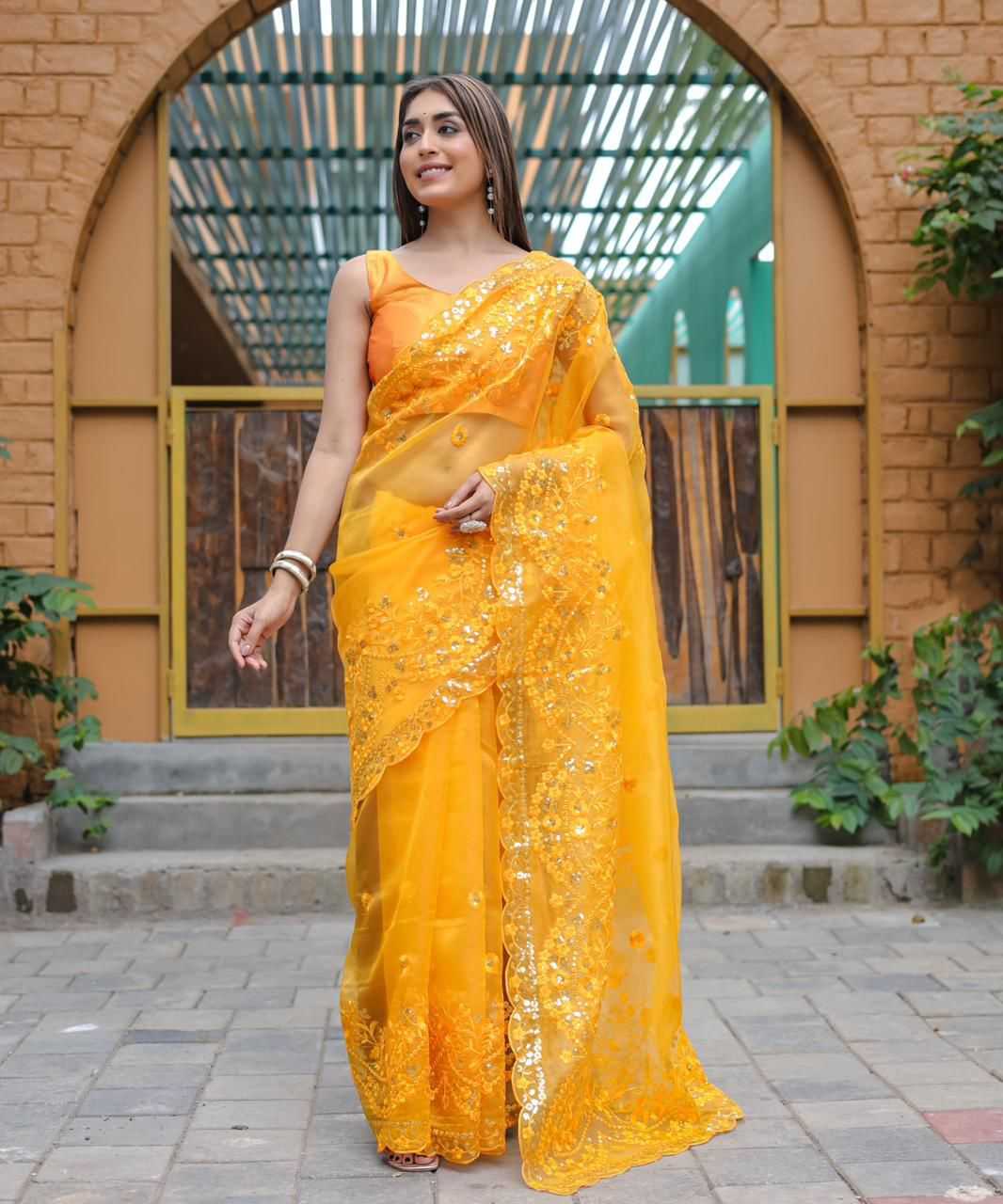 Traditional Organza Saree