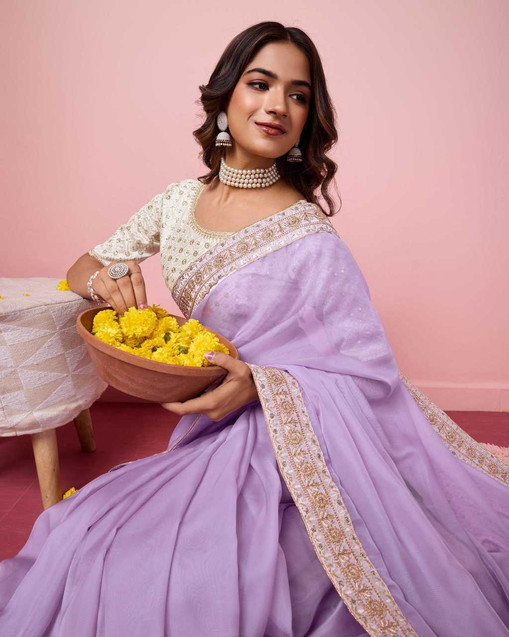 Traditional Organza Saree