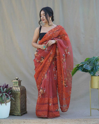 Stylish Organza Saree