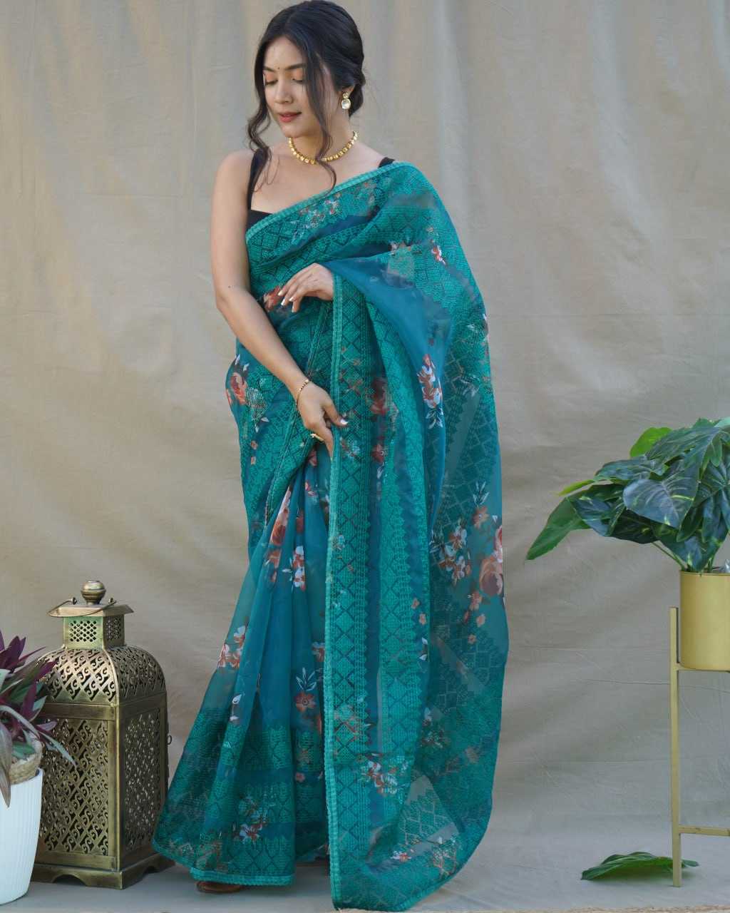 Stylish Organza Saree