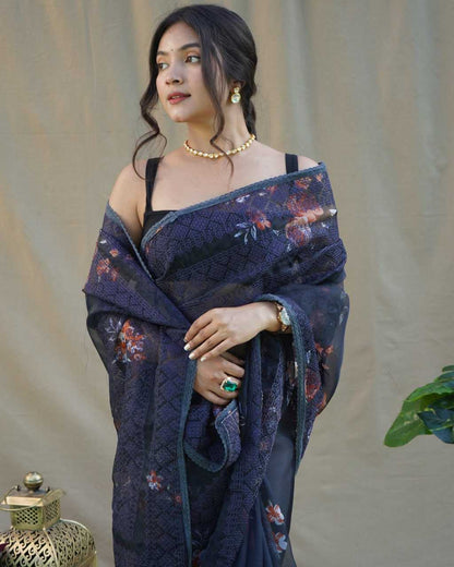 Stylish Organza Saree