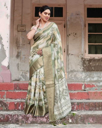 Pure Silk Digital Printed Saree