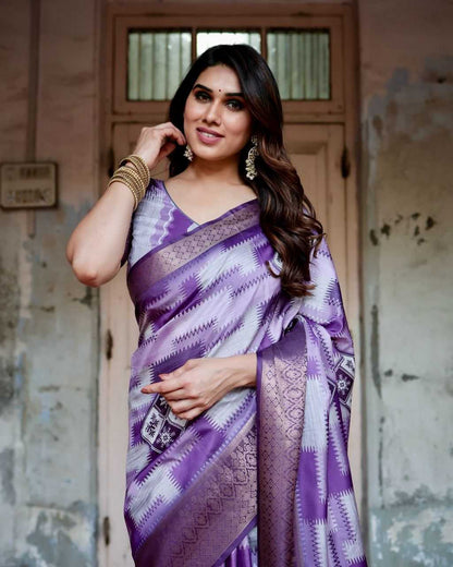 Pure Silk Digital Printed Saree