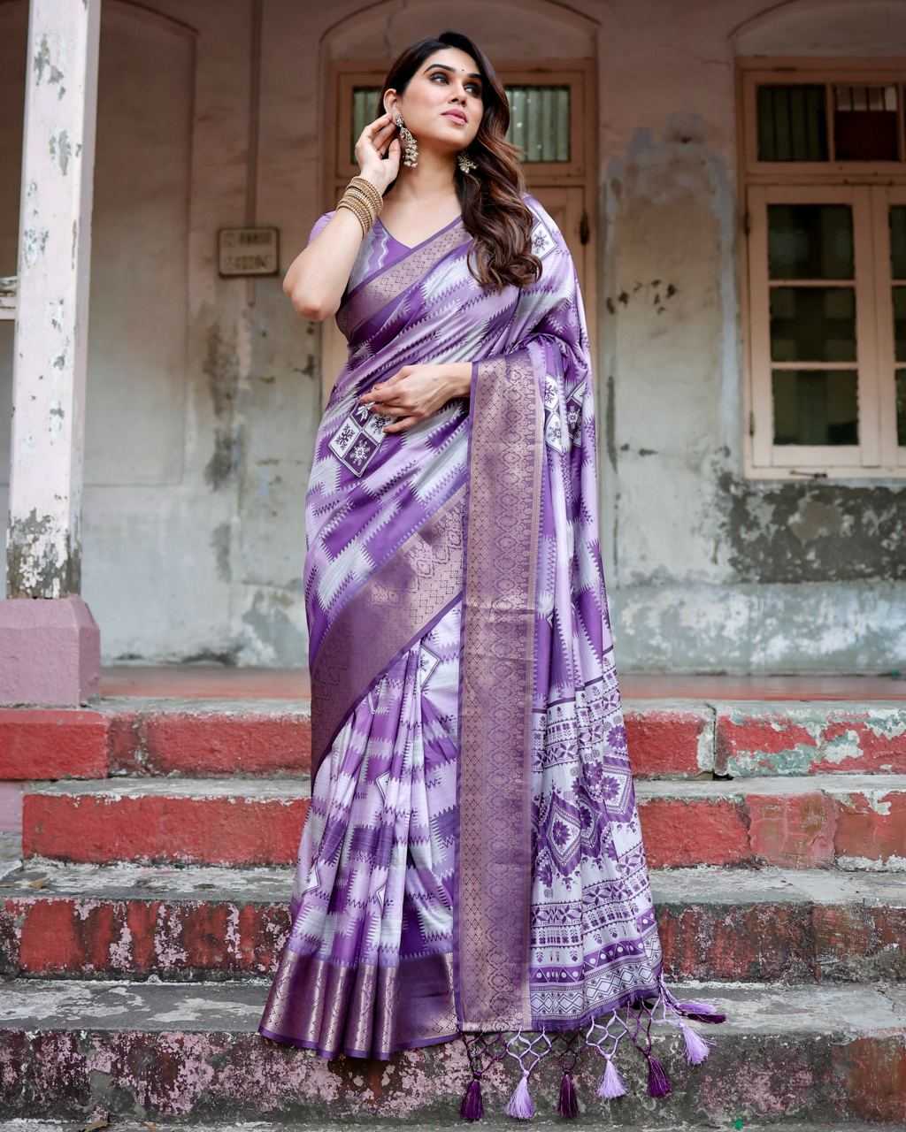 Pure Silk Digital Printed Saree
