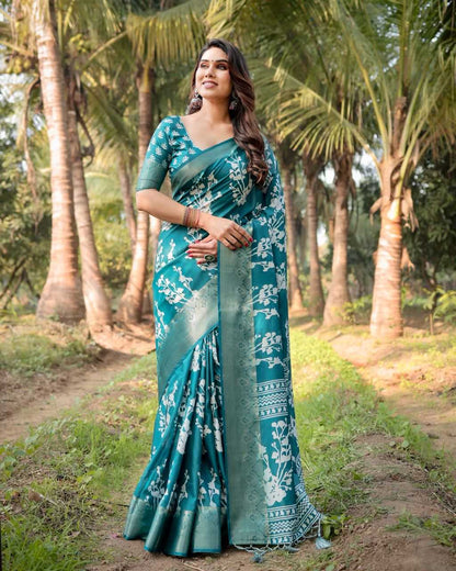 Pure Silk Digital Printed Saree