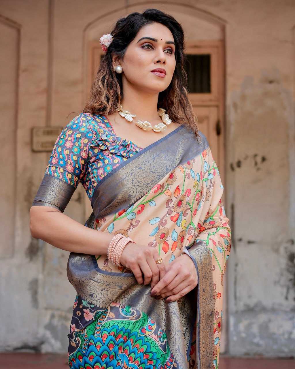 Elegant Brown Pure Silk Saree